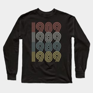 1989 Birth Year Retro Style Long Sleeve T-Shirt